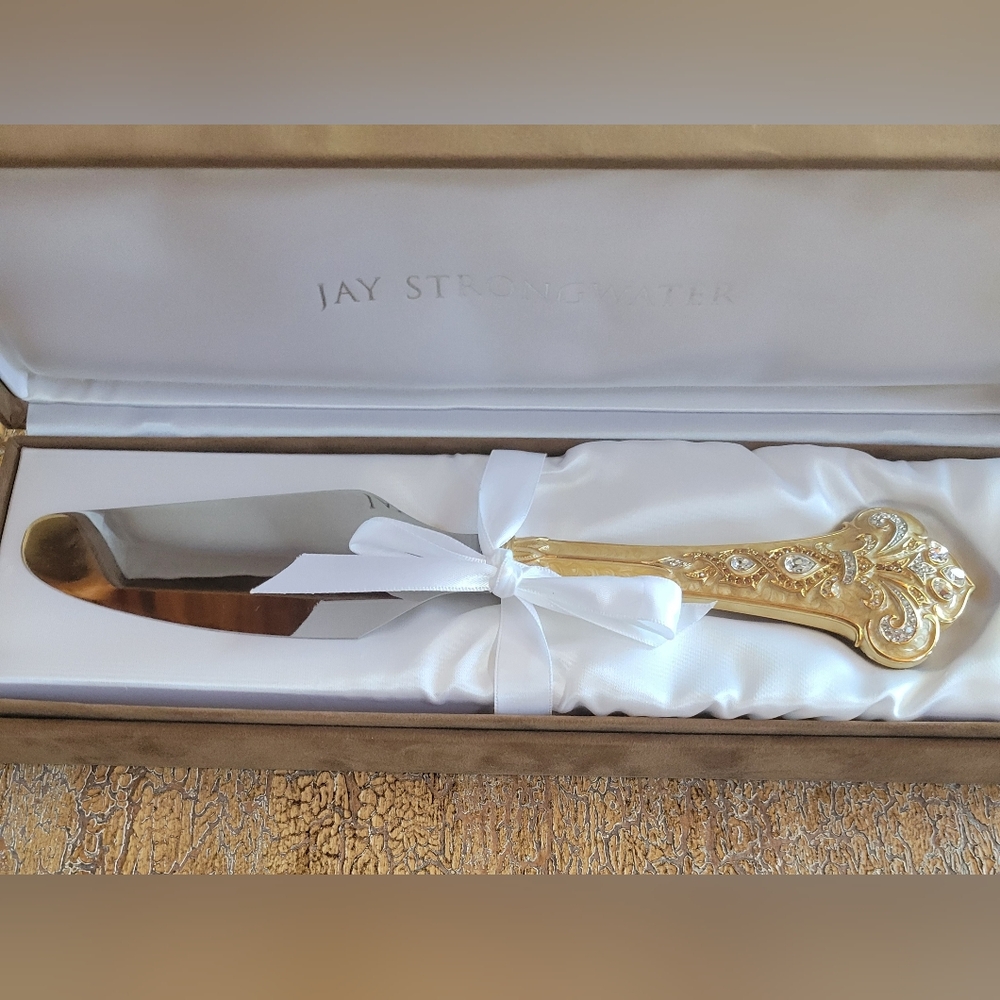 NIB, Jay Strongwater Wedding Cake Knife